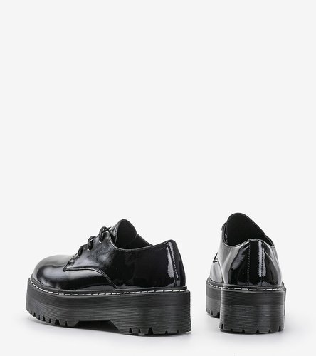 Čierne lakované topánky Ashly