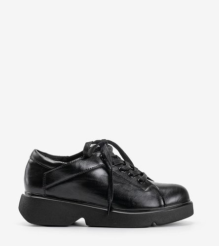 Čierne matné topánky na podpätku Alena
